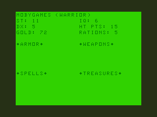 The Wizard's Tower (TRS-80 CoCo) screenshot: My Inventory