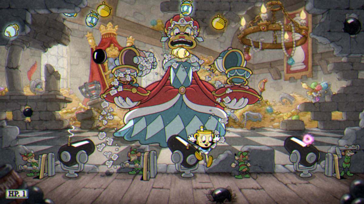 Cuphead: The Delicious Last Course (Windows) screenshot: The King's Leap - Vs. The Queen