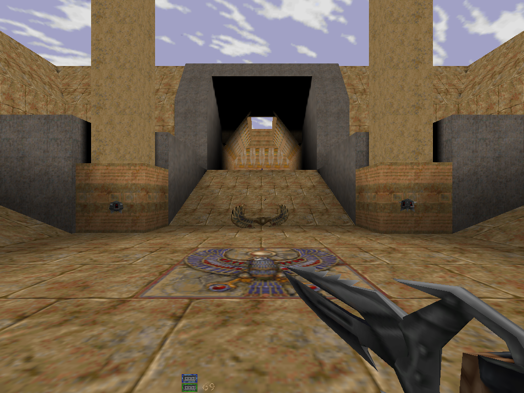 Hexen II (Macintosh) screenshot: Deathmatch map - outside