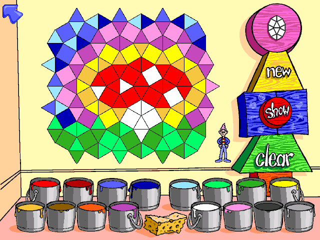 Big Thinkers! 1st Grade (Windows 16-bit) screenshot: ...and my freeform attempt: well, it's a Fly Agaric mushroom. ;)