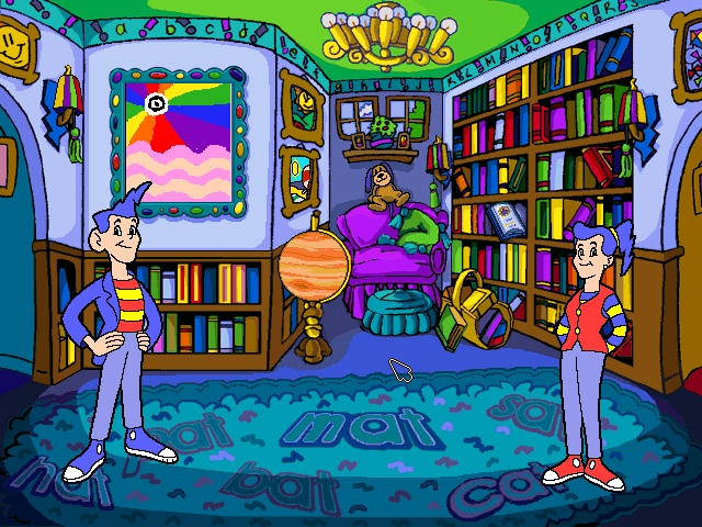Big Thinkers! Kindergarten (Windows 3.x) screenshot: My newer version of the library painting task, to show that I can draw something better too.