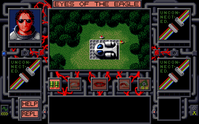 Chaos in Andromeda: Eyes of the Eagle (CDTV) screenshot: After all that the game itself is still the same as on a floppy disk, albeit possibly with better music.