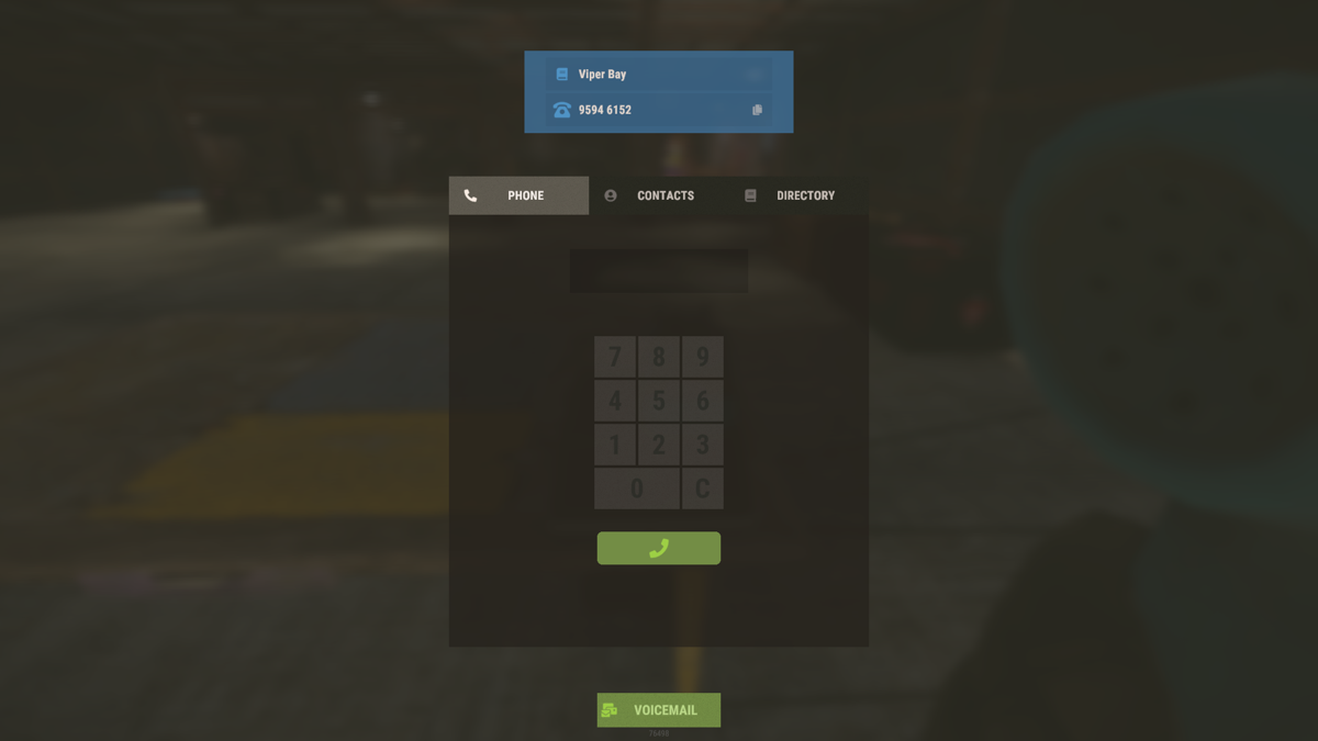 Rust (Windows) screenshot: Phones (mobile or landline) can also be used as an in game method of communication