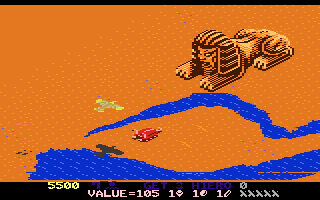 Desert Falcon (Atari 7800) screenshot: An end of level sphinx