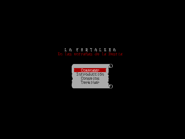 La Fortaleza I: En las Entrañas de la Bestia (DOS) screenshot: Title screen