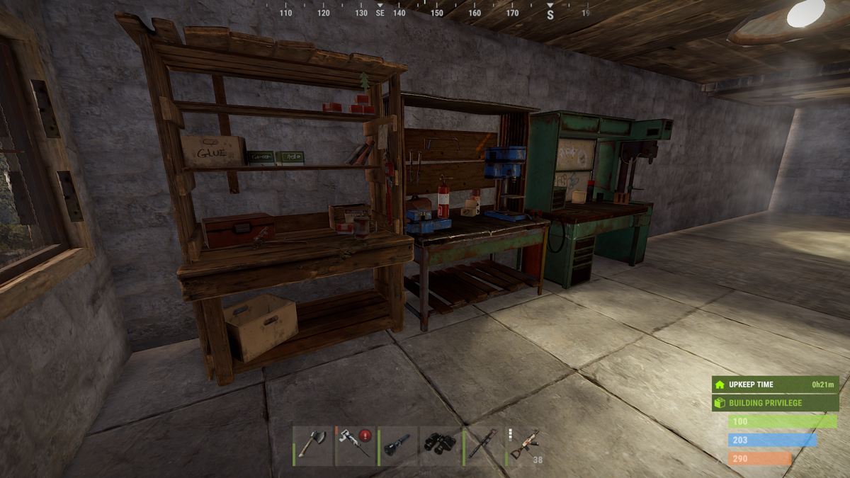Rust (Windows) screenshot: One of 3 tiered workbenches in order to be crafted...