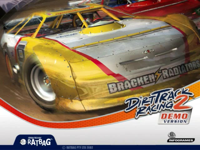 Dirt Track Racing 2 (Windows) screenshot: Title screen (demo)