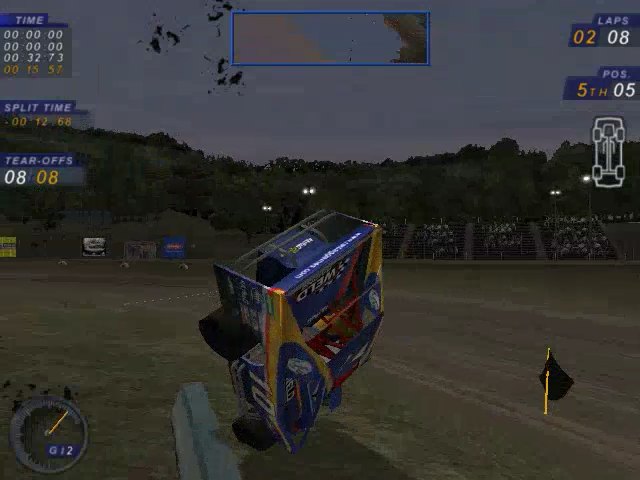 Dirt Track Racing 2 (Windows) screenshot: Crash