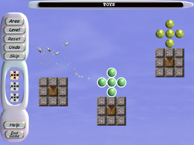 Frozzic's Revenge (Windows) screenshot: Cleaning levels by removing balls