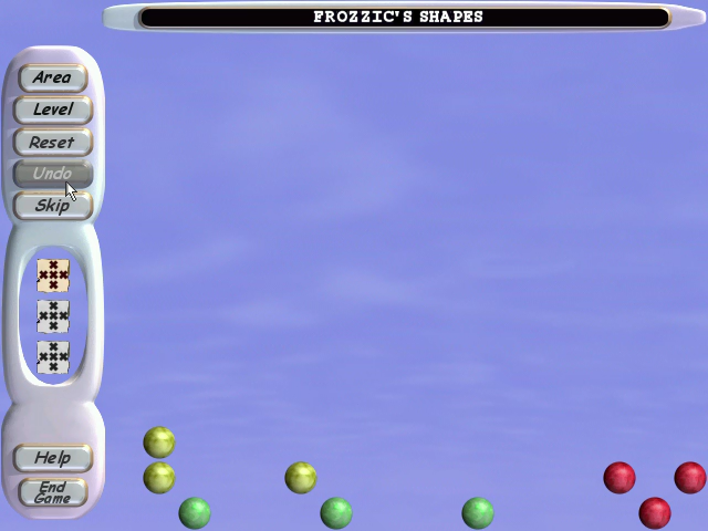 Frozzic's Revenge (Windows) screenshot: Stuck, use "reset" button to start again