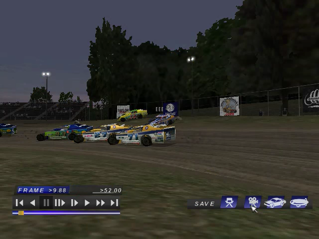 Dirt Track Racing 2 (Windows) screenshot: Different camera angle