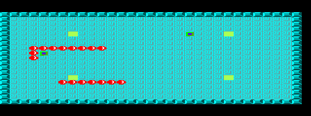 Sidney: The Super Space Snake (TRS-80 CoCo) screenshot: Through a Teleporter