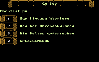 Schwert und Magie IV: Folge 7+8 (Commodore 64) screenshot: Folge 8: Start location.