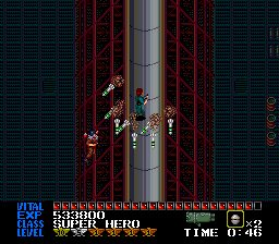 Last Alert (TurboGrafx CD) screenshot: A soldier with jetpack