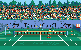 Tennis Cup 2 (Atari ST) screenshot: He should return this