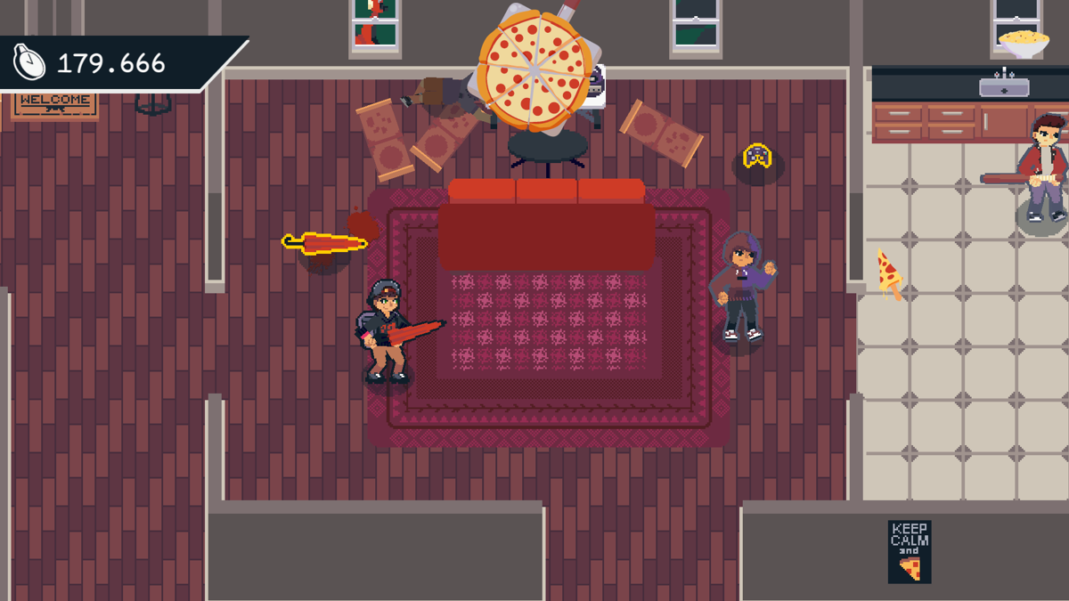 Last Slice (Windows) screenshot: Get past the pizza maniacs