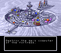 Last Alert (TurboGrafx CD) screenshot: A map screen later in the game