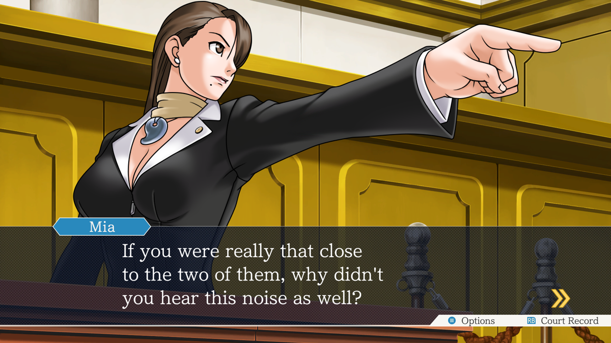 Phoenix Wright: Ace Attorney Trilogy (Windows) screenshot: Phoenix Wright 3. Mia as a young lawyer