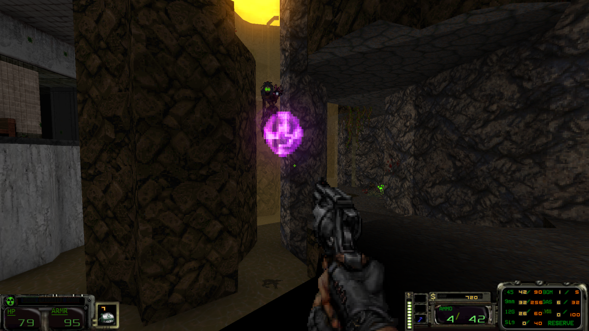 Ashes 2063 (Windows) screenshot: A tough enemy that is able to teleport. <i>(Ashes 2063: Enriched Edition v2.2)</i>