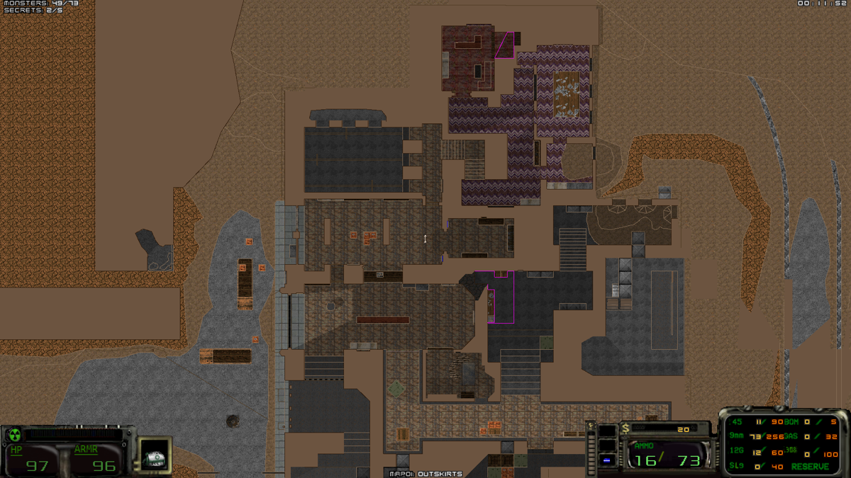 Ashes 2063 (Windows) screenshot: The map that can be activated at any time. <i>(Ashes 2063: Enriched Edition v2.2)</i>