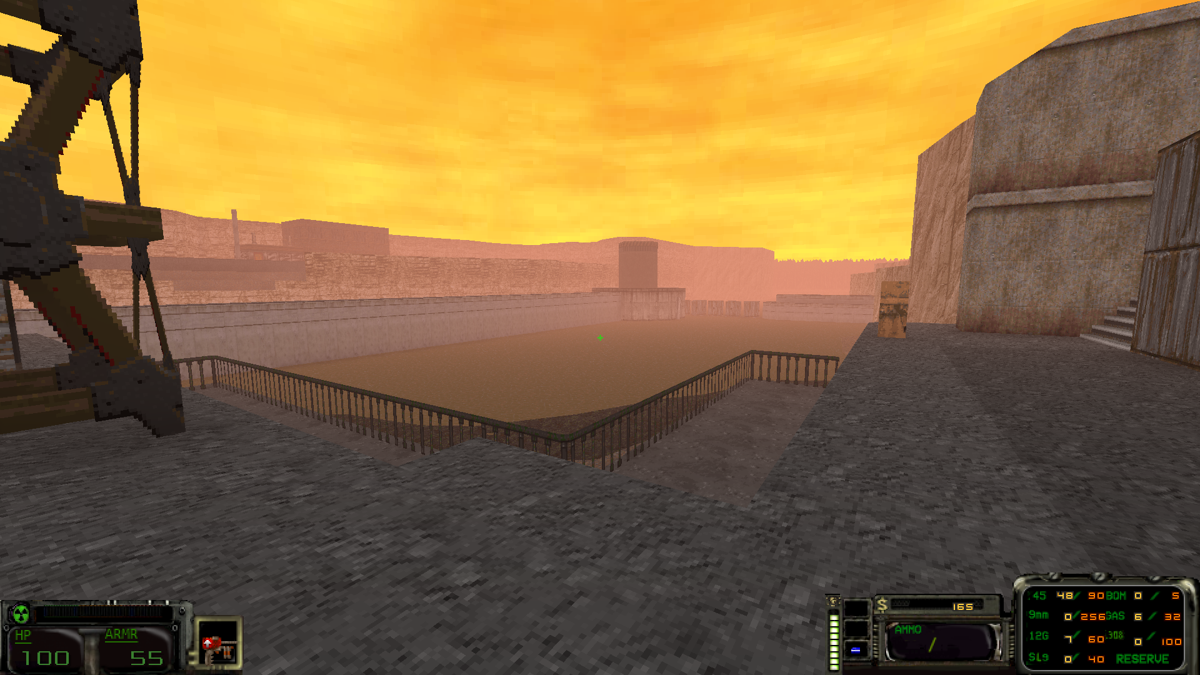 Ashes 2063 (Windows) screenshot: Overlooking a dam. <i>(Ashes 2063: Enriched Edition v2.2)</i>