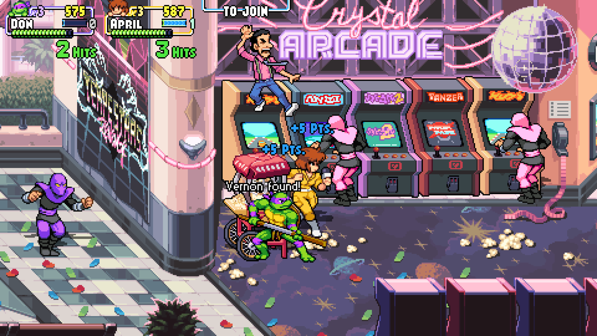 Teenage Mutant Ninja Turtles: Shredder's Revenge (Windows) screenshot: In the arcade