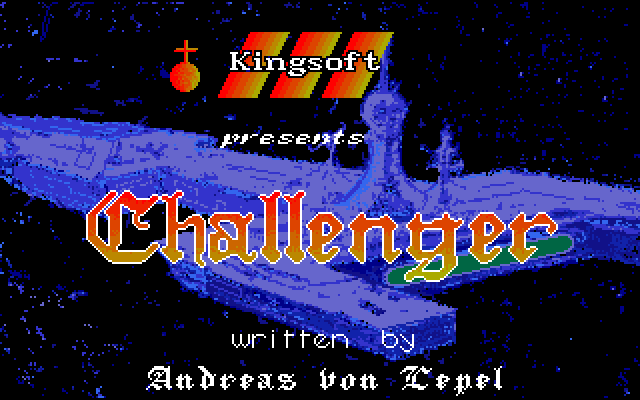 Challenger (Amiga) screenshot: Title screen.