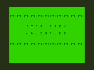 Star Trek Adventure (TRS-80 CoCo) screenshot: Title Screen
