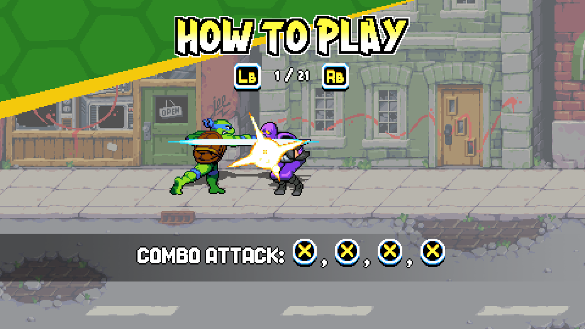 Teenage Mutant Ninja Turtles: Shredder's Revenge (Windows) screenshot: How to play