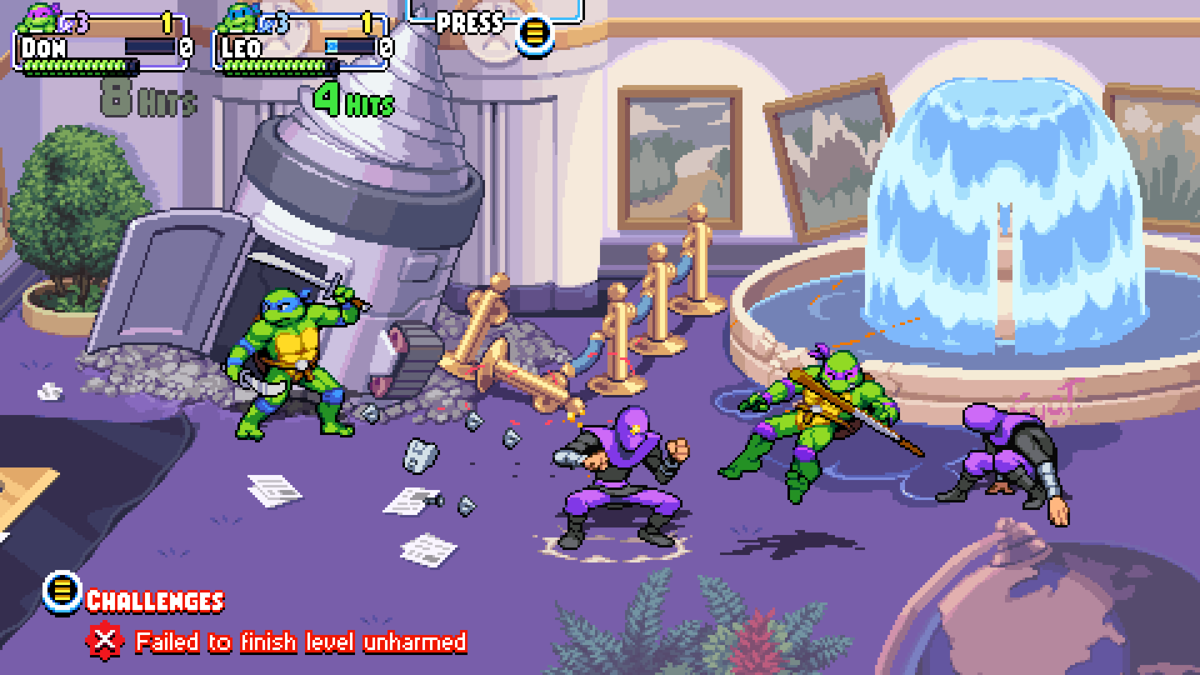 Teenage Mutant Ninja Turtles: Shredder's Revenge (Windows) screenshot: Starting the game. Memories came flooding back