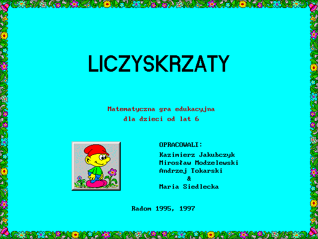 Liczyskrzaty (DOS) screenshot: Title screen
