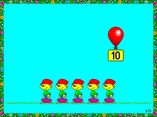 Liczyskrzaty (DOS) screenshot: Wrong baloon