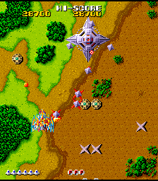 Terra Cresta (Arcade) screenshot: Your first boss, Chubo.