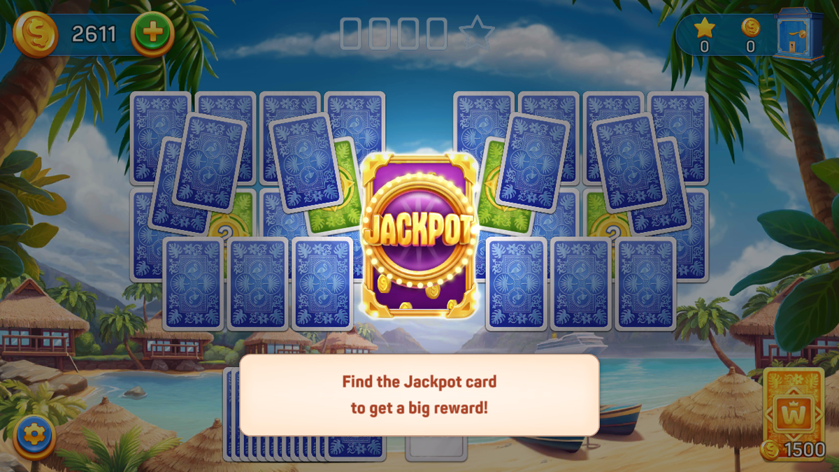 Solitaire Cruise (Android) screenshot: Go for the jackpot