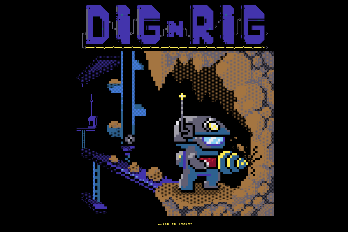 Dig-N-Rig (Windows) screenshot: Title screen