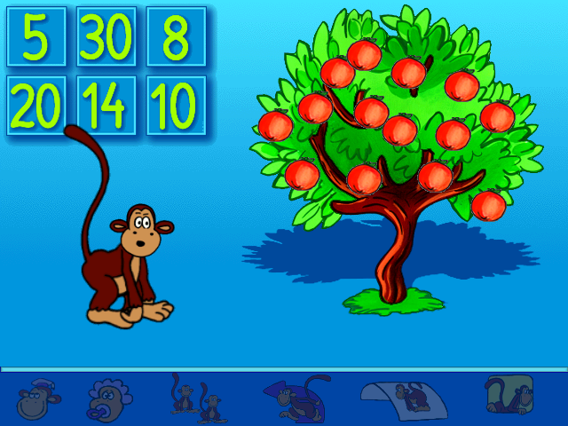 Moje Pierwsze Zabawy Matematyczne 1-2-3 (Windows) screenshot: Aplles count