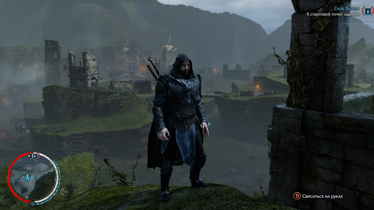 Middle-earth: Shadow of Mordor - The Dark Ranger (Windows) screenshot: The Dark Ranger skin in the game