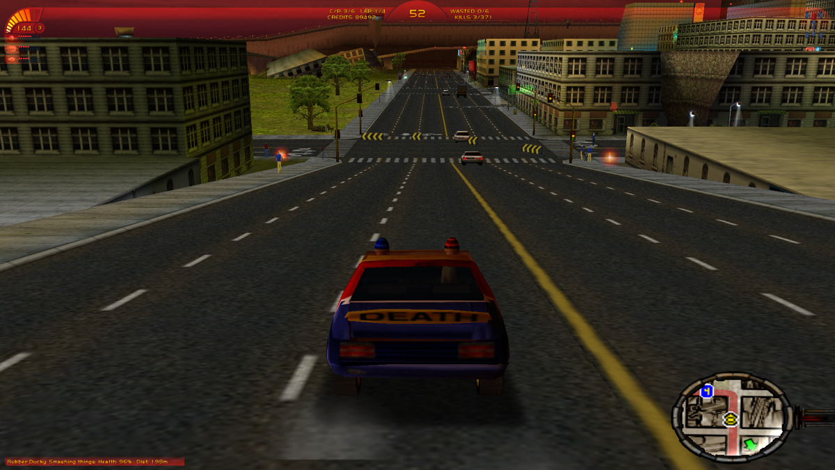 Carmageddon 3: TDR 2000 (Windows) screenshot: Racing in the Slums