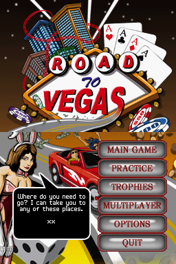 Road to Vegas (Nintendo DS) screenshot: Main Menu
