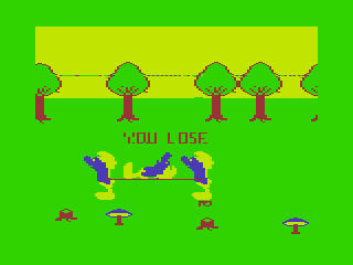 The Little Runner (TRS-80 CoCo) screenshot: Game Over
