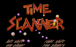 Time Scanner (Amiga) screenshot: Title screen.