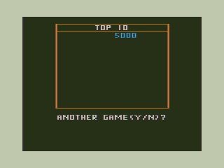 Run for Your Life (TRS-80 CoCo) screenshot: Top Scores