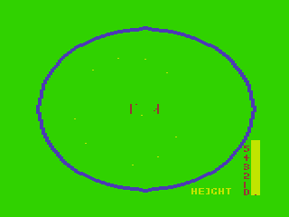Tim Love's Cricket (Dragon 32/64) screenshot: Ball in play