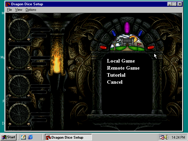 Dragon Dice (Windows) screenshot: Menu