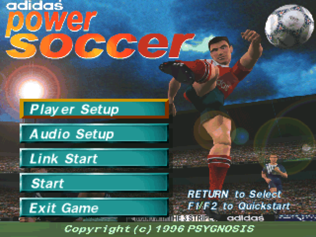 adidas Power Soccer (Windows) screenshot: Title screen