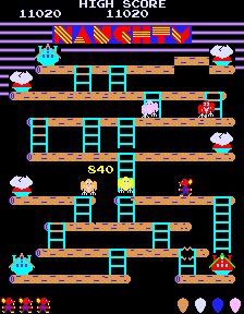 Naughty (Arcade) screenshot: Fourth level.