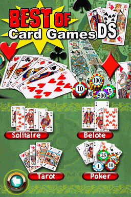 Best of Card Games DS (Nintendo DS) screenshot: Game Selection