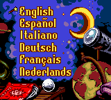 Merlin (Game Boy Color) screenshot: Language Selection