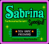 Sabrina: The Animated Series - Spooked (Game Boy Color) screenshot: Title Screen