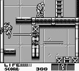 Teenage Mutant Ninja Turtles III: Radical Rescue (Game Boy) screenshot: Lasers in the industrial area